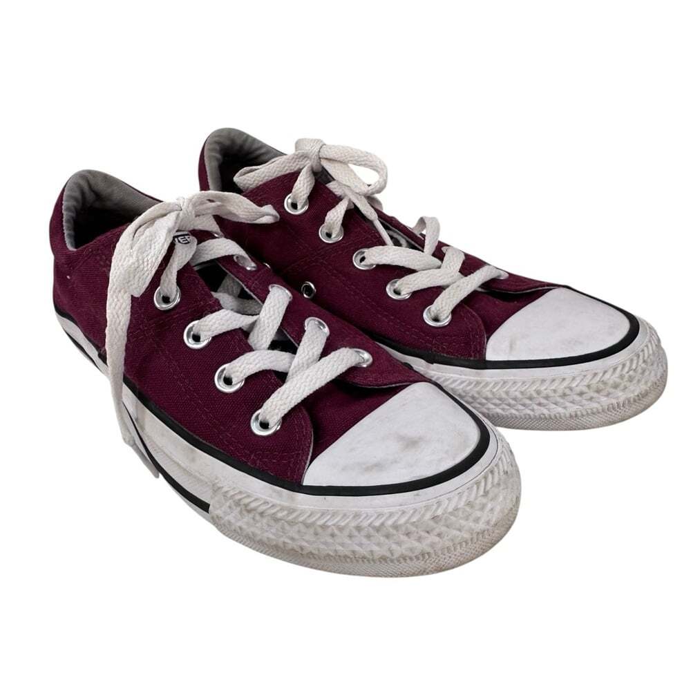 Converse Chuck Taylor All Star Ox Burgundy Canvas Sneakers Womens 6 Y2K Casual